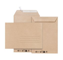 Pochette GPV 162 x 229 mm avec zone d'adressage, sans fenêtre, kraft brun 90 g - Paquet de 10