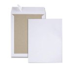Pochette GPV à dos carton, vélin blanc 120 g, 260 x 330 mm sans fenêtre -  Paquet de 25