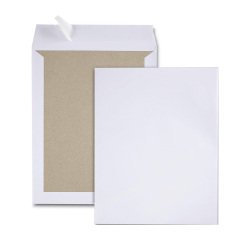 Pochette GPV à dos carton, vélin blanc 120 g, 260 x 330 mm sans fenêtre -  Paquet de 25