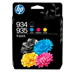 HP 934/935 Pack 4 cartuchos originales negro + tricolor (6ZC72) (4 x 400 páginas)