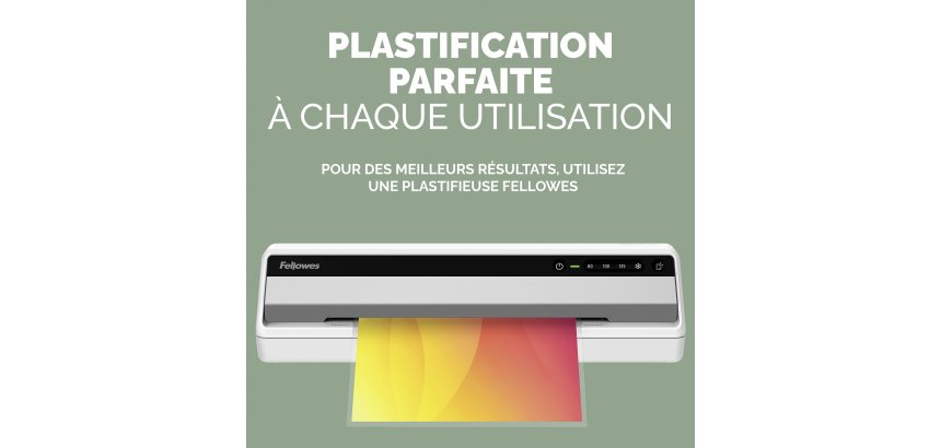 Fellowes Recycled Laminating Pouches A3 – 2 × 80 Microns – Glossy Finish – Box of 100