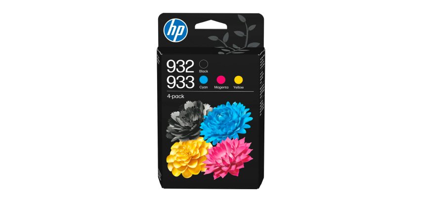 HP 932/933 Pack 4 cartuchos originales negro + tricolor (6ZC71AE) (400 + 3 x 330 páginas)