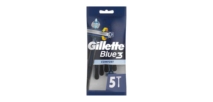 Gillette Blue 3 Smooth Wegwerpscheermesjes – Pak van 5