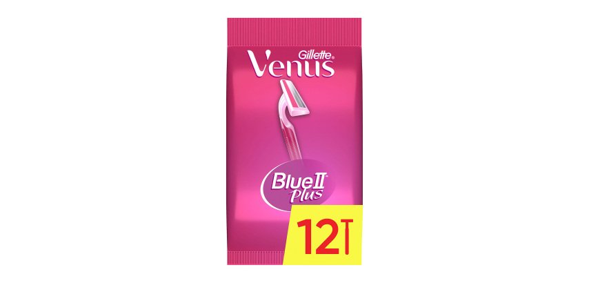 Gillette Blue II Plus wegwerpmesjes voor dames – Zakje van 8 + 4