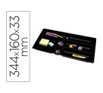 Bandeja organizadora q-connect de cajones color negro 344x160x33 mm