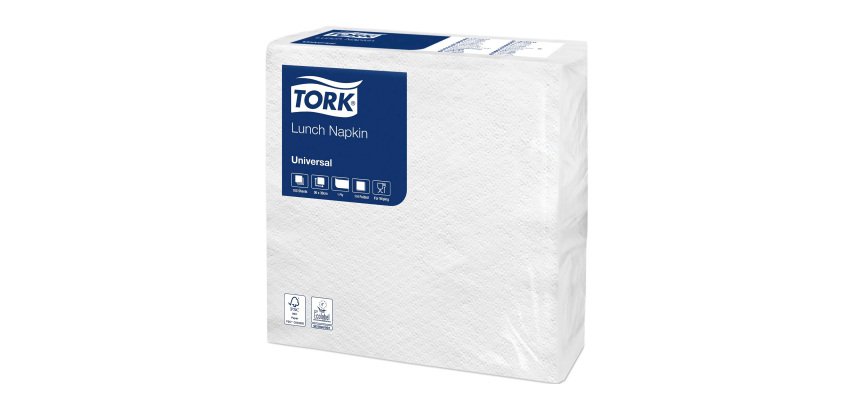 Tork Serviette Lunch, blanc 1pli