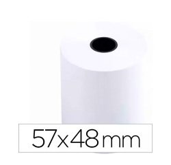 Rollo sumadora q-connect térmico 57 mm ancho x 48 mm diametro sin bisfenol a 57 gr/m2