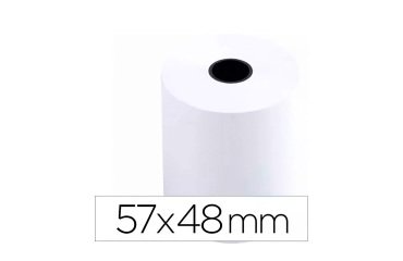 Rollo sumadora térmico q-connect 57 mm ancho x 48 mm diámetro sin bisfenol a 57 gr/m2