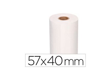 Rollo sumadora térmico q-connect 57 mm ancho x 40 diámetro x11 mm 58 gr sin bisfenol a