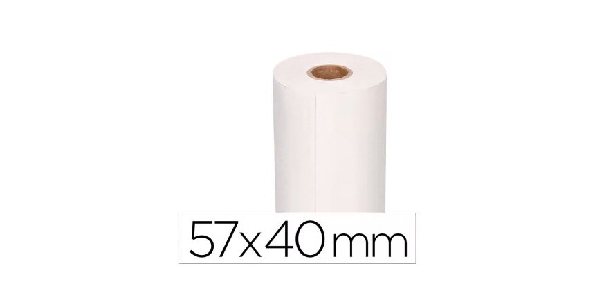 Rollo sumadora q-connect termico 57x40x11 mm 58 gr sin bisfenol a