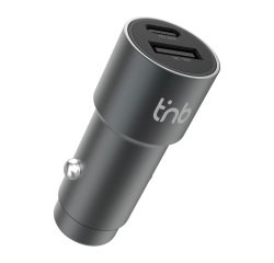Chargeur allume-cigare voiture USB-C + USB-A 48 W T'nB – Charge rapide double port