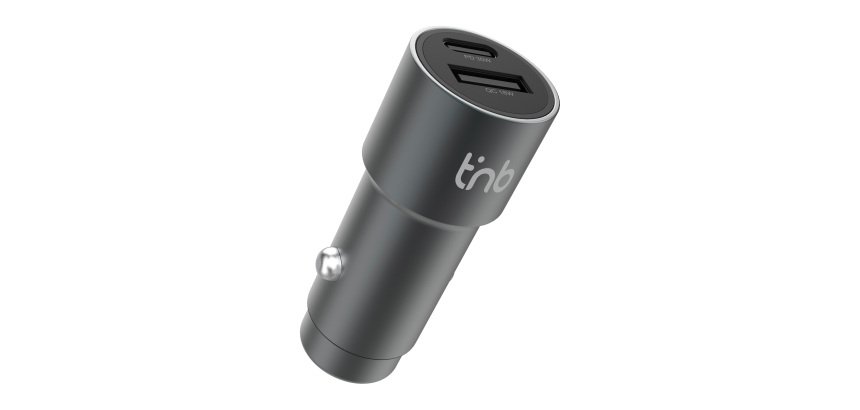 Chargeur allume-cigare voiture USB-C + USB-A 48 W T'nB – Charge rapide double port