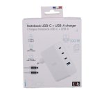 GAN-oplader 100W USB-C en USB-A - 2 m kabel inbegrepen Tnb