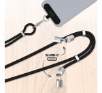 Câble tour de cou USB-C vers USB-C 60 W  1,6m 2-en-1  noir T'nB