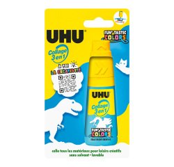 Colle 3 en 1 Funtastic Colors Uhu - flacon de 31 ml