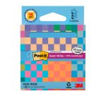 Distributeur Z-notes bleues repositionnables recyclées Super Sticky Post-it 76 x 76 mm - bloc de 90 feuilles