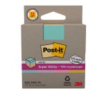 Notes repositionnables recyclés couleur Super Sticky Post-it 76 x 76 mm - bloc de 276 feuilles