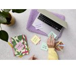 Notes repositionnables recyclés couleur Super Sticky Post-it 76 x 76 mm - bloc de 276 feuilles