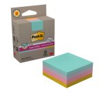 Notes repositionnables recyclés couleur Super Sticky Post-it 76 x 76 mm - bloc de 276 feuilles