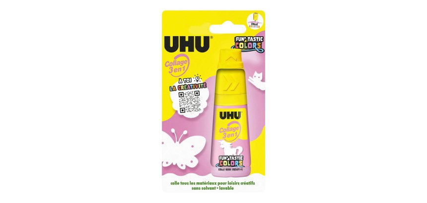 Uhu 3 in 1 Glue Funtastic Colors - 31 ml bottle