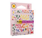 Distributeur Z-notes roses repositionnables recyclées Super Sticky Post-it 76 x 76 mm - bloc de 90 feuilles