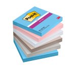 Notes repositionnables couleurs Simply Serene Super Sticky Post-it 76 x 76 mm - bloc de 90 feuilles