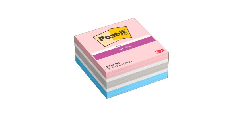 Zelfklevende notities kleuren Simply Serene Super Sticky Post-it 76 x 76 mm - blok van 355 vel
