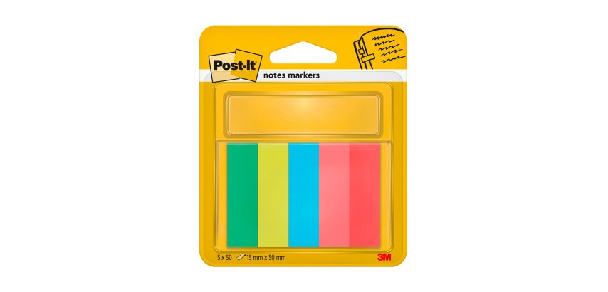 Marque-pages papier couleurs Good Vibes Post-it - distributeur de 50 feuilles