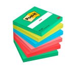 Notes repositionnables couleurs Simply Serene Super Sticky Post-it 76 x 76 mm - bloc de 100 feuilles