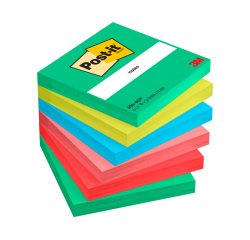 Notes repositionnables couleurs Simply Serene Super Sticky Post-it 76 x 76 mm - bloc de 100 feuilles