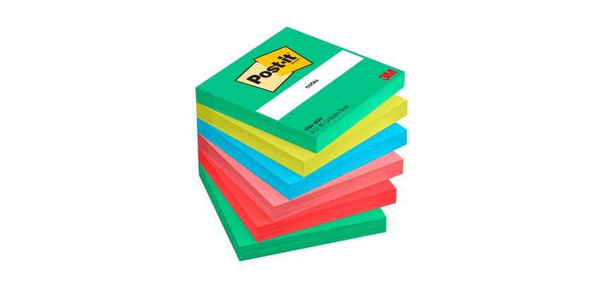 Notes repositionnables couleurs Simply Serene Super Sticky Post-it 76 x 76 mm - bloc de 100 feuilles