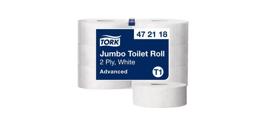 Papier toilette Maxi Jumbo double épaisseur Tork T1 - 6 rouleaux de 380 m