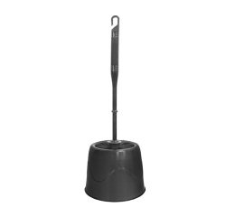 Escobillero WC negro con soporte