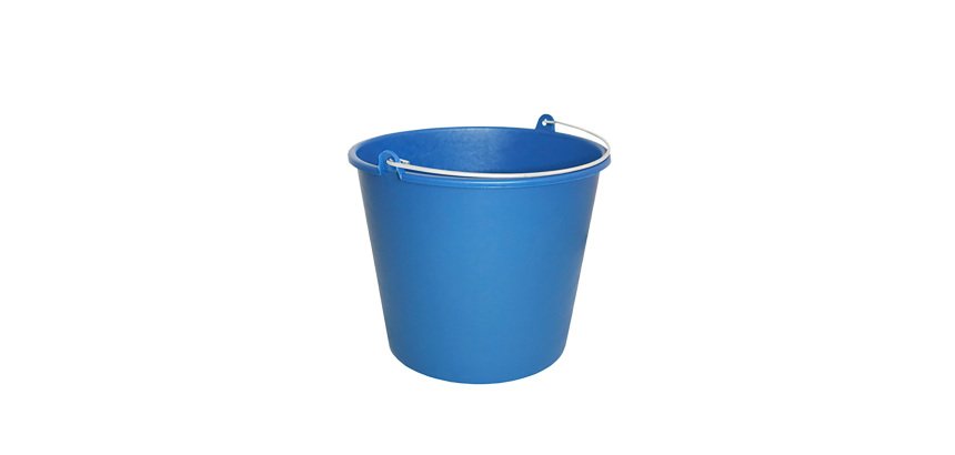 Cubo de cristalero redondo 6L con asa metálica