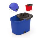 Cubo con escurrefacil 16L azul gris
