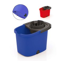 Cubo con escurrefacil 16L azul gris