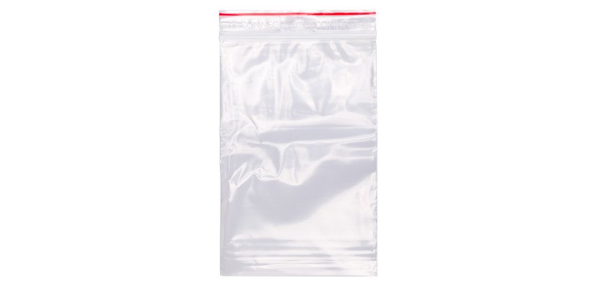 Clear zip lock bag 120 x 180 mm - 50 microns - Box of 1000