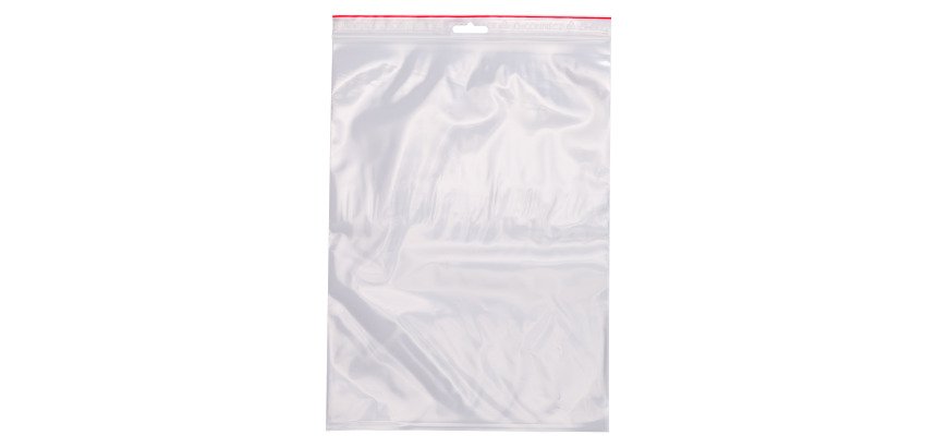Sachet à fermeture Zip transparent 230 x 320 mm - 50 microns - Carton de 1000