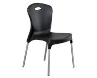 Stuhl Izmir Polypropylen schwarz UV-Schutz