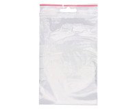 Transparante Zip zak 80 x 120 mm met schrijfbalk - 50 micron - Karton van 1000