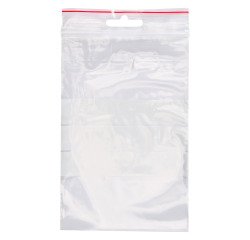 Sachet Zip transparent 80 x 120 mm avec bande d'écriture - 50 microns - Carton de 1000
