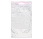 Sachet Zip transparent 100 x 150 mm avec bande d'écriture - 50 microns - Carton de 1000