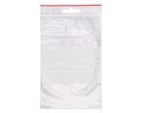 Sachet Zip transparent 100 x 150 mm avec bande d'écriture - 50 microns - Carton de 1000