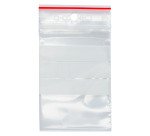 Sachet Zip transparent 60 x 80 mm avec bande d'écriture - 50 microns - Carton de 1000