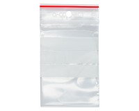 Transparante zipzak 60 x 80 mm met schrijfstrook - 50 micron - Doos van 1000