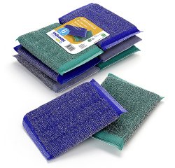 Almohadillas de limpieza Inox 14 x 9 cm - pack de 6