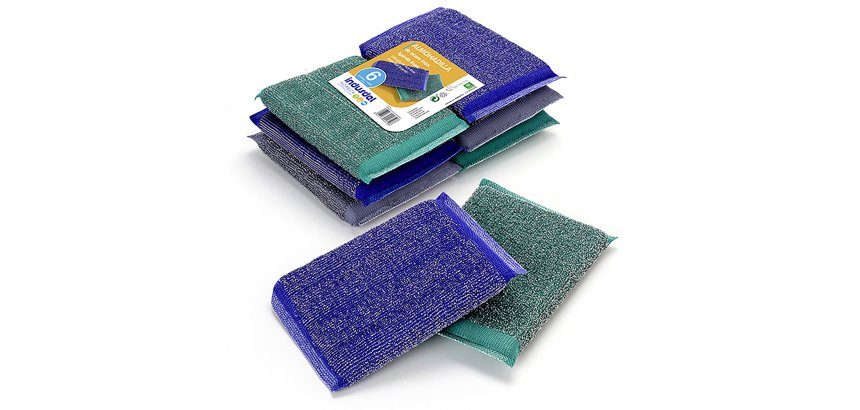Almohadillas de limpieza Inox 14 x 9 cm - pack de 6