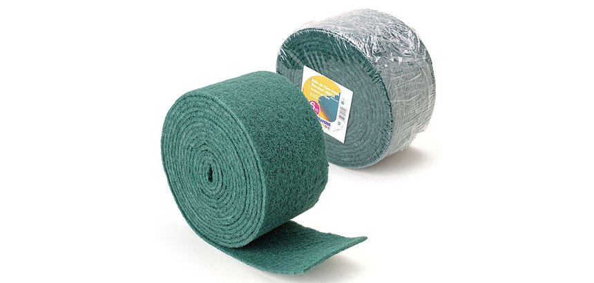 Rollo de fibra verde abrasiva estandar Industel  13 x 600 cm