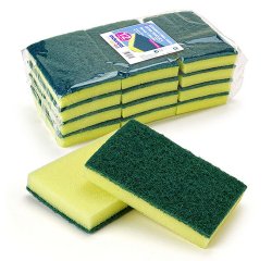 Estropajo mixto extra verde Indusdel 15 x 10 - pack de 12
