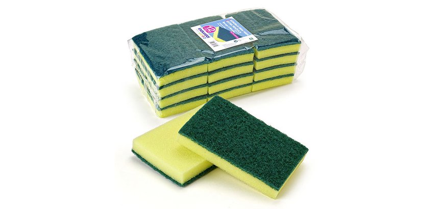 Estropajo mixto extra verde Indusdel 15 x 10 - pack de 12